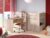 KRYSPOL Etagenbett für Kinder Funky Stockbett mit Treppe, Kleiderschrank und Schreibtische auf Rädern (San remo)