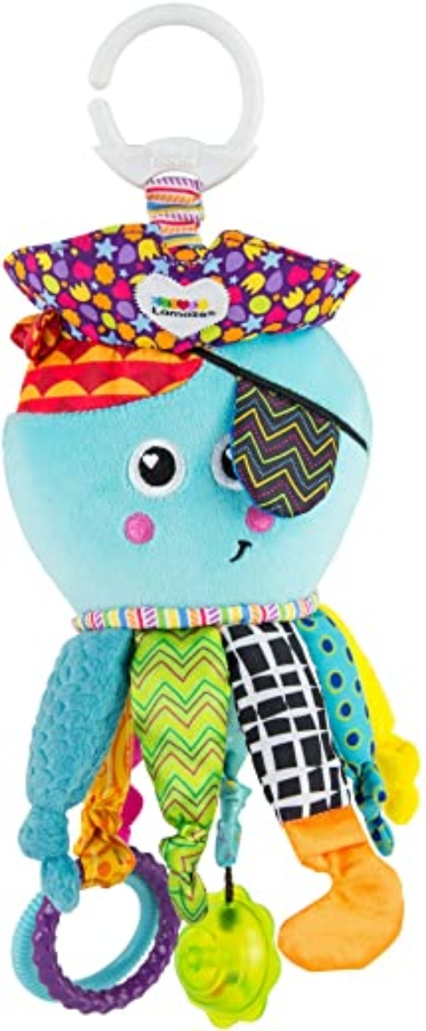 Lamaze Baby Spielzeug „Captain Calamari, die Piratenkrake“ Clip & Go, Hochwertiges Kleinkindspielzeug, Stärkung der Eltern-Kind-Beziehung, Ideales…