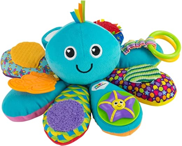 Lamaze LC27206 Babyspielzeug Octivity-Spielkrake mehrfarbig, hochwertiges Kleinkindspielzeug, vereint Kuscheltier und Greifling, Krake Plüschtier,…