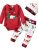 Lapastyle Shirt & Hose »Weihnachten Baby Junge Karikatur Muster Strampler & Hose & Hut Dreiteiliges Set«