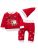 Lapastyle Top & Hose »Unisex Baby Weihnachtselement bedrucktes Oberteil + Hose + Hut dreiteiliger Anzug«