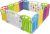 Laufgitter Laufstall Baby Absperrgitter Krabbelgitter Schutzgitter für Kinder aus Kunststoff mit Tür und Spielzeugboard (Klassisch-Set 14-Paneele)