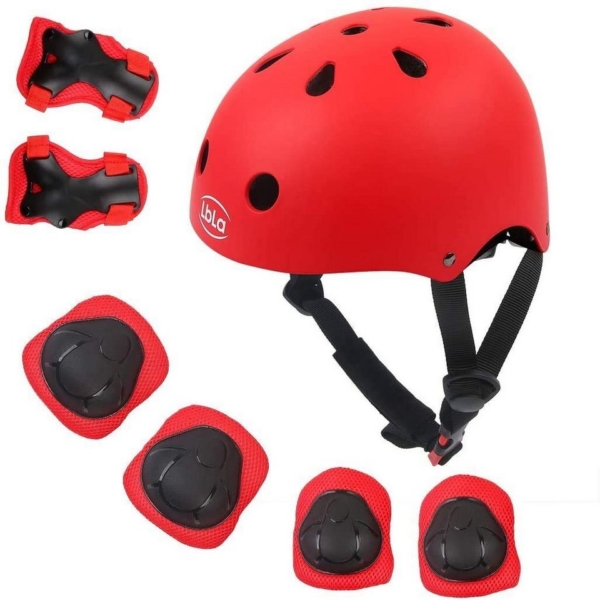 LBLA Kinderhelm (Sport Schutzausrüstung für Radfahren Skateboard Skates und Andere Extremsportarten, Safety Helm), Schonerset Kinder