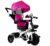 LEAN Toys Dreirad »Dreirad Easy Trike Wave Sonnenschutz, Lenkstange«, u. Korb Pink rosa