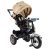 LEAN Toys Dreirad »Premium DeLuxe Dreirad mit Luftreifen cremefarben«, Sonnenschutz, Lenkstange u. Korb