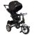 LEAN Toys Dreirad »Premium DeLuxe Dreirad mit Luftreifen schwarz«, mit Sonnenschutz, Lenkstange u. Korb