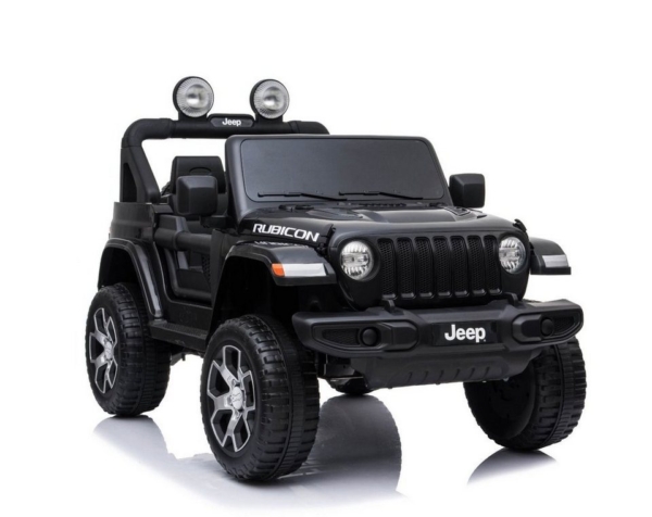 LEAN Toys Elektro-Kinderauto »Kinder Elektroauto Jeep Wrangler Rubicon Black 12V«, Kinderfahrzeug Kinderauto elektrisch