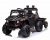 LEAN Toys Elektro-Kinderauto »Kinder Elektroauto Off Road 12V Kinderfahrzeug«, Kinderauto elektrisch Black m. Anhänger