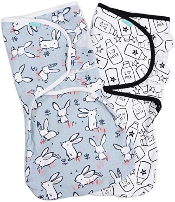 Lekebaby Baby Pucksack Neugeboren – 2er Pack Universal Verstellbare Schlafsack Decke für Säuglinge Babys Neugeborene 0-3 Monate…