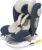 LETTAS Baby Autositz 360° drehbar Gruppe 0+1/2/3 (0-36 kg/0-12 Year) mit Protektoren seitliche Isofix Top Tether ECE R44/04 Grau