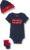 Levi’s Kids Classic Batwing Infant Hat, Bodysuit, Bootie Set 3pc 0019 Baby- und Kleinkind-Babyausstattung – Baby – Jungen