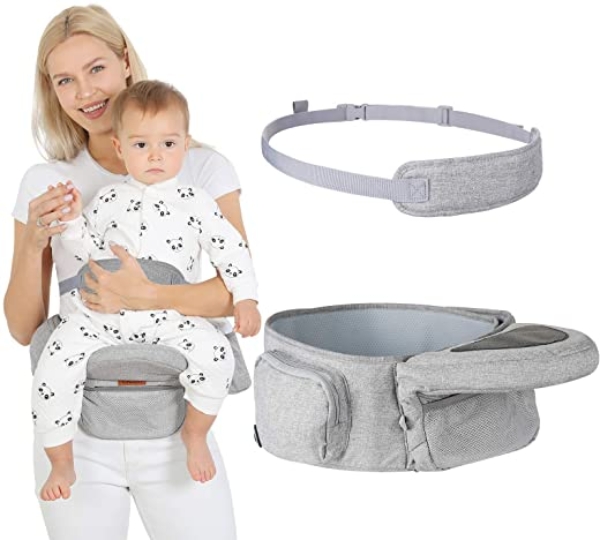 Lictin Baby Hüftsitz Leichte Taille Hocker 5 Einstellbare Winkeleinstellungen – Hüftsitz Baby mit Sicherheitsgurt Schutz- Kleinkind Carrier Holder…