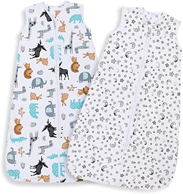 Lictin Schlafsack Baby Sommerschlafsack Babyschlafsack Einstellbar 70-90cm für Neugeborene 3-18 Monate