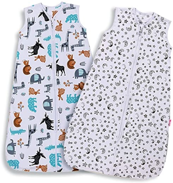 Lictin Schlafsack Baby Sommerschlafsack Babyschlafsack Einstellbar 90-110cm für Neugeborene 18-36 Monate…