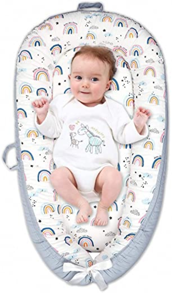 Liege Baby Nest für Co-Schlafen Baby Stubenwagen Weiche, atmungsaktive Neugeborenenliege Perfekt für Neugeborene Geschenk Co-Sleeping und Reisen…