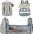 Lifelf Baby Wickelrucksack als Kinderbett mit großer Kapazität Wickelunterlage Kinderwagengurte, wasserdichte Windeltaschen Rucksack Babytasche…