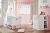 lifestyle4living Babyzimmer Komplett Set für Mädchen, Weiß/Rosa, 4-teilig | mit Babybett 70 x 140 cm, Wickelkommode und Kleiderschrank | Modernes…
