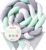 lilime® Bettschlange geflochten Inkl. GRATIS Wimpelkette – Schadstoffgeprüft – Super weiche Bettumrandung geflochten – Babybettumrandung Babybett -…