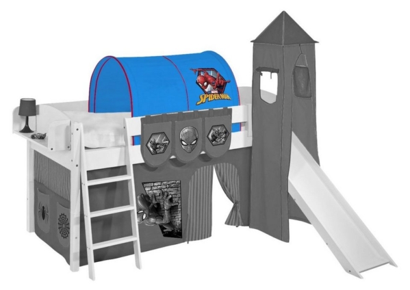 Lilokids Betttunnel »Tunnel Spiderman – für Hochbett, Spielbett und Etagenbett – LILOKIDS«, Blau Rot mit Motiv