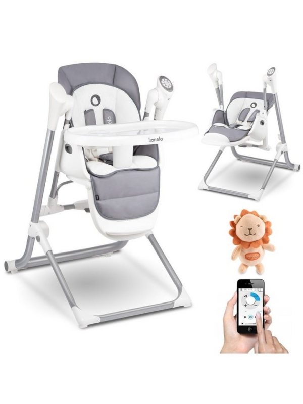 lionelo Babywippe »Niles«, 2in 1 Zusammenklappbar Höhenverstellbar Wippe Mobile APP