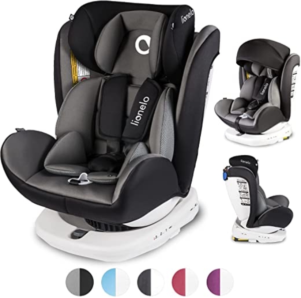Lionelo Bastiaan Kindersitz Auto Kindersitz Isofix und Top Tether Kindersitz Drehbar um 360 Grad Autositz Gruppe 0 1 2 3 ab Geburt bis 36 kg TÜV…