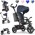 Lionelo Haari 2in1 Dreirad mit Schubstange ab 18 Monate bis 25kg Vorwärts und Rückwärtsfahrt schlauchlose Gummireifen Freilauf geräumiger Korb…