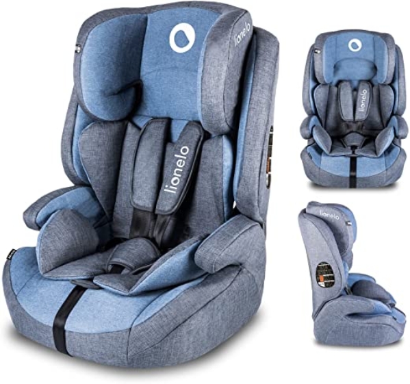 Lionelo Nico Kindersitz 9-36kg Kindersitz Auto Gruppe 1 2 3 Seitenschutz 5-Punkt Sicherheitsgurt abnehmbare Rückenlehne regulierbare Kopfstütze ECE…
