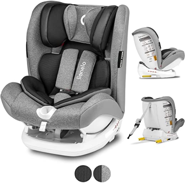 LIONELO Oliver Kindersitz 9-36kg, Kindersitz Isofix, Top Tether, Seitenschutz, 5 Punkt Gurt, Rückenlehnenverstellung, Kopfstützenverstellung,…