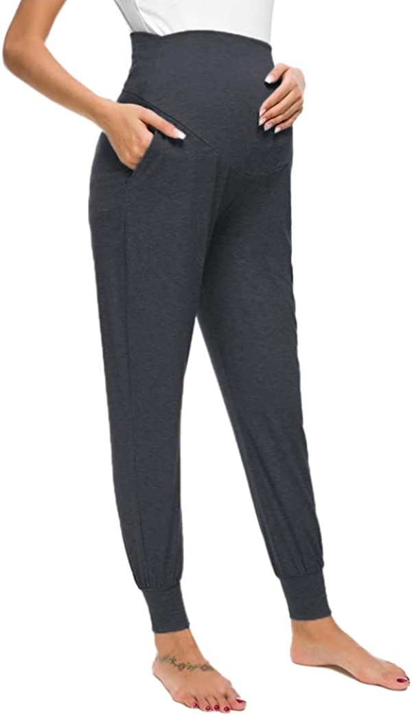 Liu & Qu Umstandsmode Damen Freizeithose Stretch Bequem Loungehose