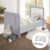 Lomadox Babybett »NIKOSIA-78«, mit abnehmbarem Gitter Umbaufunktion zum Juniorbett in Arktisgrau