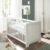 Lomadox Babybett »VALENCIA-78«, Kinderzimmer mit Schlupfsprossen in Used White mit Patina, B/H/T: ca. 79/85/145 cm