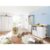 Lomadox Babyzimmer-Komplettset »LUND-78«, Babymöbel 4er-Set im Landhausstil in Pinie weiß Nb./Trüffel Eiche Nb.