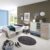 Lomadox Jugendzimmer Kinderzimmer Schlafzimmer Set, Sandeiche mit weiß, Lava blau, 90×200 cm Einzelbett Kojenbett, Nachtschrank, Highboard-Kommode