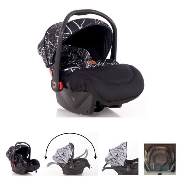 Lorelli Babyschale »Babyschale Pluto Gruppe 0+«, 3.1 kg, (0 – 13 kg), Fußabdeckung, Sonnendach, Kissen