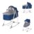 Lorelli Babywippe »Babywiege Alicante 2 in 1«, Babywippe, Moskitonetz, Sonnendach, Gurt