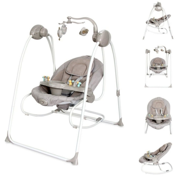 Lorelli Babywippe »Babywippe elektrisch Tango 2 in 1«, Fernbedienung, MP3, Timer, Mobile