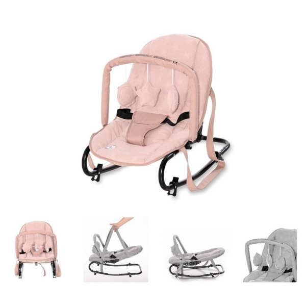 Lorelli Babywippe »Babywippe Eliza Luxe«, verstellbare Rückenlehne, Spielbogen, Tragegriffe