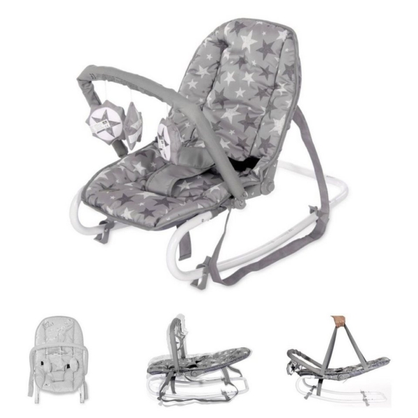 Lorelli Babywippe »Babywippe Rock Star«, verstellbar Spielbogen Tragehenkel Schaukelfunktion