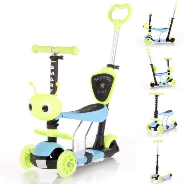 Lorelli Cityroller »Scooter Smart Plus 5 in 1«, verstellbar PU Räder leuchten ABEC-7 Lager