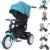 Lorelli Dreirad »Tricycle Jaguar 4 in 1«, Gummireifen, Sitz drehbar, Stange, verstellbar