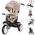 Lorelli Dreirad »Tricycle Jaguar 4 in 1«, Schiebestange Sitz drehbar, verstellbar, Faltdach