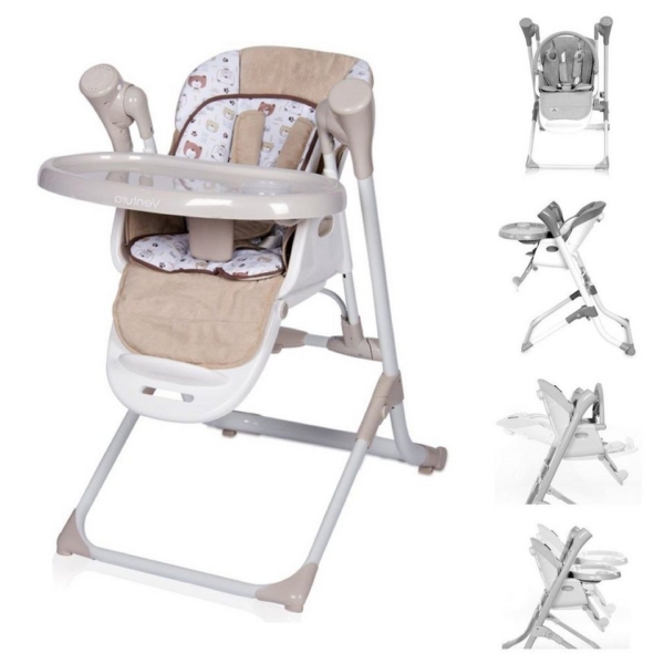 Lorelli Hochstuhl »Kinderhochstuhl, Babywippe Ventura 2 in 1«, ab Geburt, Musik, verstellbar