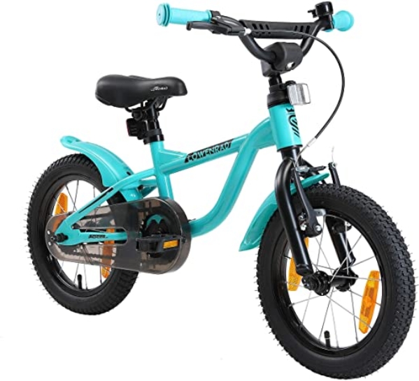 Löwenrad Kinderfahrrad für Jungen und Mädchen ab 3-4 Jahre | 14 Zoll Kinderrad mit Bremse | Fahrrad für Kinder