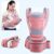 LYXCM Baby Hüftsitztrage, 3In1 Mit Kleinkind Bis 48 Monate, Verstellbar Ergonomische Babytrage Aus Weicher Baumwolle, Atmungsaktiv