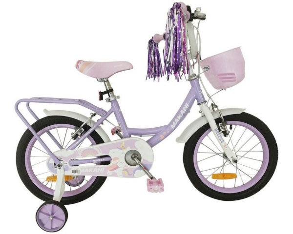 Makani Kinderfahrrad »Kinderfahrrad Breeze 16 Zoll«, 1 Gang 1 Gang, keine, Stützräder, Metallrahmen, Korb, Klingel