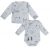 Makoma Erstausstattungspaket »Baby Langarm Wickelbody & Wickeljacke Jacke für Neugeborene Jungen & Mädchen Neutral Grau« (Set, 2-tlg., 2-tlg) 100%…