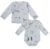 Makoma Erstausstattungspaket »Baby Langarm Wickelbody & Wickeljacke Jacke für Neugeborene Jungen & Mädchen Neutral Grau« (Set, 2-tlg., 2-tlg) 100%…