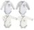 Makoma Langarmbody »Baby Body Wickelbody für Jungen & Mädchen Teddy & Eule« (Set, 4-tlg., 4er-Pack) 100% Baumwolle