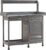 MCombo Pflanztisch Gärtnertisch Blumentisch 0440EY mit verzinkt Arbeitsplatte Schublade Unterschrank Wetterfest Holz, 101 x 45 x 121 cm anthrazit