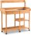 MCombo Pflanztisch Gärtnertisch Blumentisch 0458 mit Waschbecken Schublade und Ablagefläche Wetterfest Holz, 115 x 45 x 121 cm Natur
